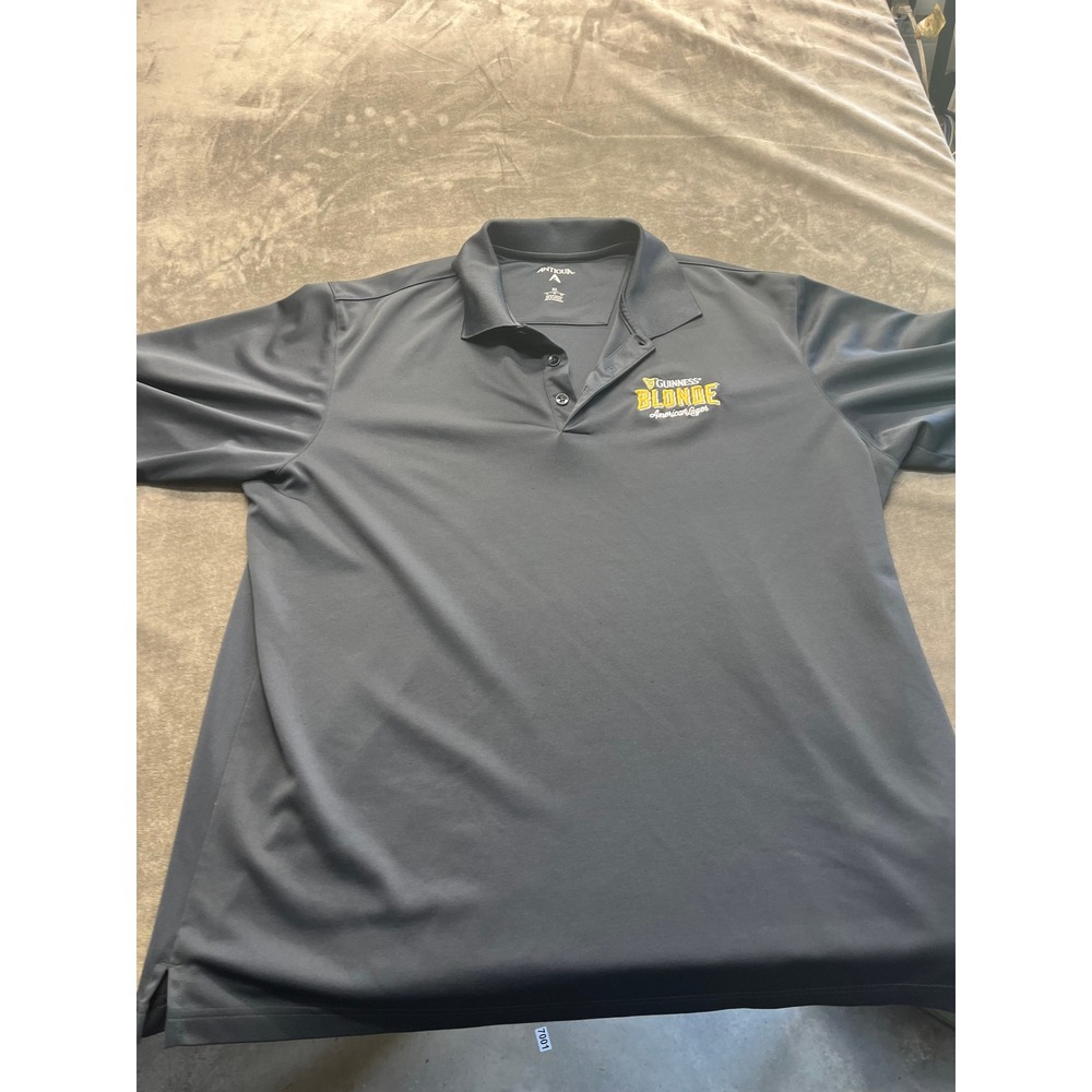 Antigua Mens Guinness Blonde American Lager Polo Shirt Grey XL Short Sleeve Golf